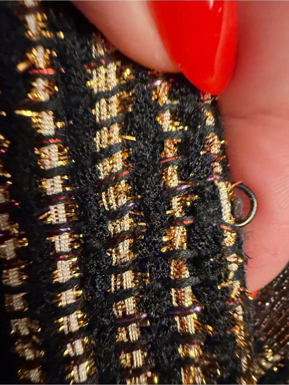 CHANEL Luxe Gold Metallic Black Jacket FR 42  Runway 2010 Cruise Collection
